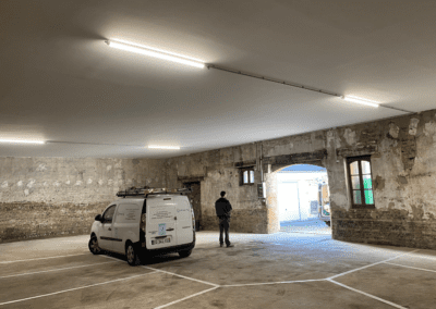 Éclairage d’un parking à Toulouse